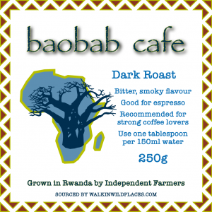 Baobab cafe Dark Roast beans 250g