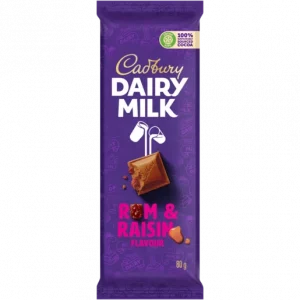 Cadbury Dairy Milk Rum & Raisin 80g