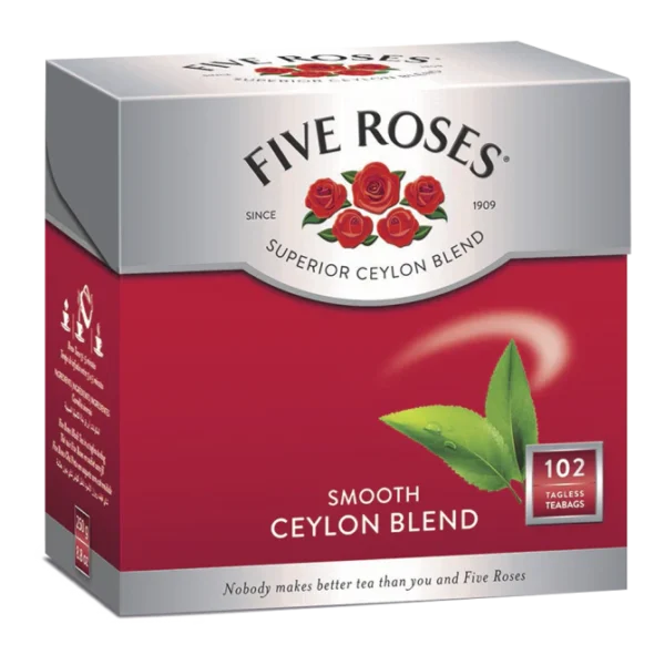 Springbok Roses Five Roses Ceylon Tea (102 tagless teabags) - Springbok Spaza