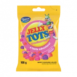 Beacon Jelly Tots Craziberries 100g package