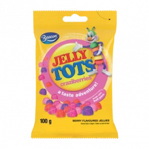 Beacon Jelly Tots Craziberries 100g package