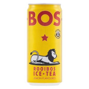 BOS Lemon Flavoured Ice Tea Cans 300ml