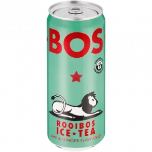 BOS Lime & Ginger Flavoured Ice Tea Cans 300ml