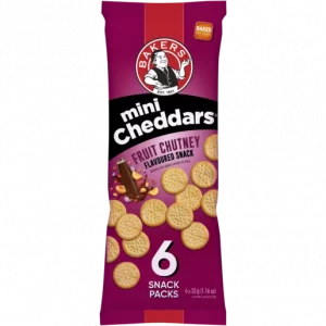 Bakers – Mini Cheddars Fruit Chutney (6 x 33g)