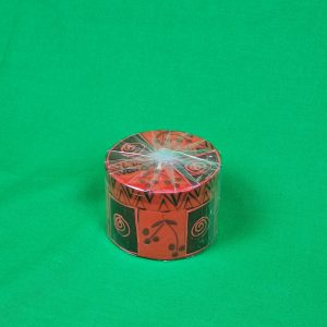 Kapula hand crafted candles: Tribal design - red-ochre