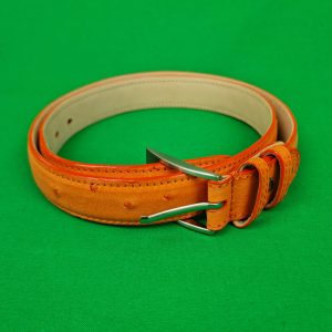 Ostrich Leather Belt - tan (size 97/38)