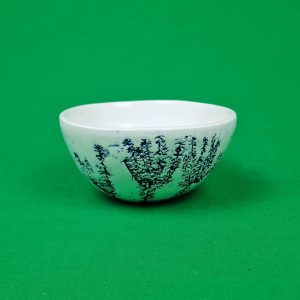 Handcrafted ceramics: medium bowl - grass imprint design