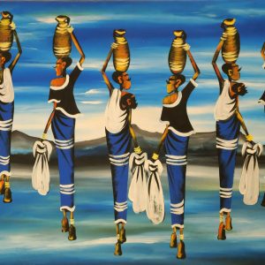 Colourful Zulu Ladies (150×80 cm)