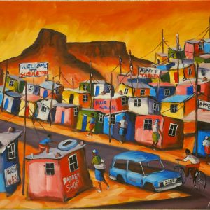 Township at Dusk (108x75cm)
