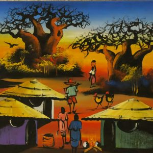 Zulu Village (80 × 50 cm)