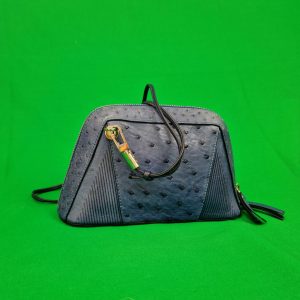 Via Veneta Ostrich Leather Handbag - blue