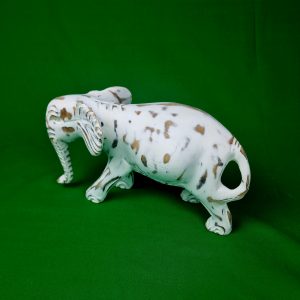 Wood carvings - Elephant white-scuffed shabby chic style