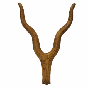 Kudu horns walnut wood carving (wall mounted)
