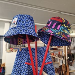 Adult and Child Reversible Shweshwe Bucket Hat