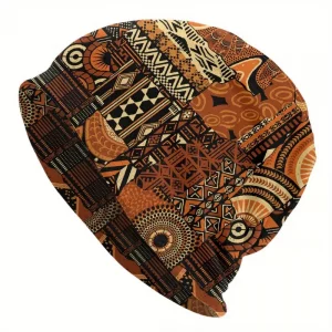 Knitted African Tribal Print Beanie