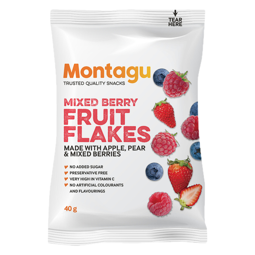 Montagu Fruit Flakes - apple, pear, mixed berries