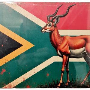 SA flag with Springbok