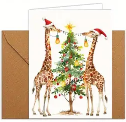 Christmas cards - Giraffes (set of 6)