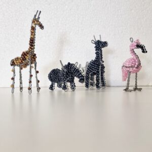 Beaded African animals
