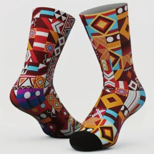 Socks ethnic pattern (bamboo)