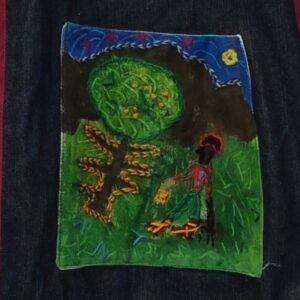 Handmade Denim Cloth bags - night sky