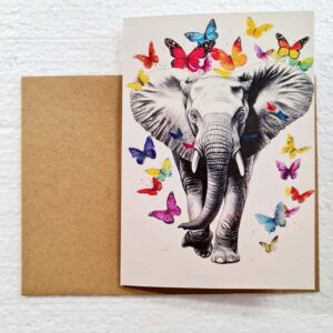 Elephant greeting card 03