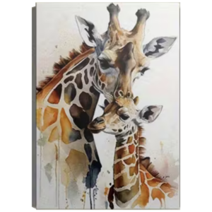 Block mounted art print (Giraffe)