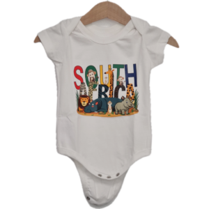 Cotton Babygrow (romper) - South Africa theme