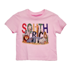 Children's Cotton T-shirt - South Africa (pink)