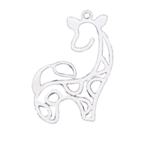Metal earrings Giraffe - Silver