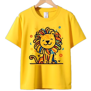 Child t-shirt - lion motif (yellow)