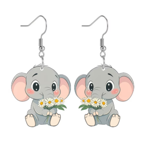 Child earrings - elephants